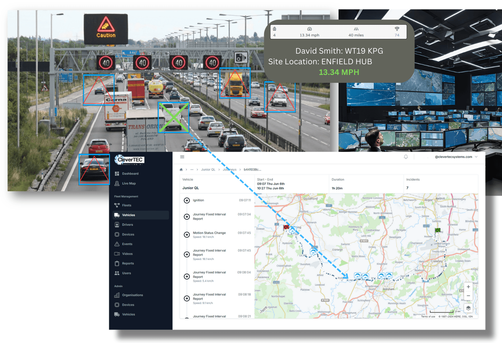 A preview of the CTS Telematics web app